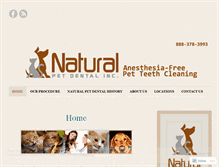 Tablet Screenshot of naturalpetdental.com